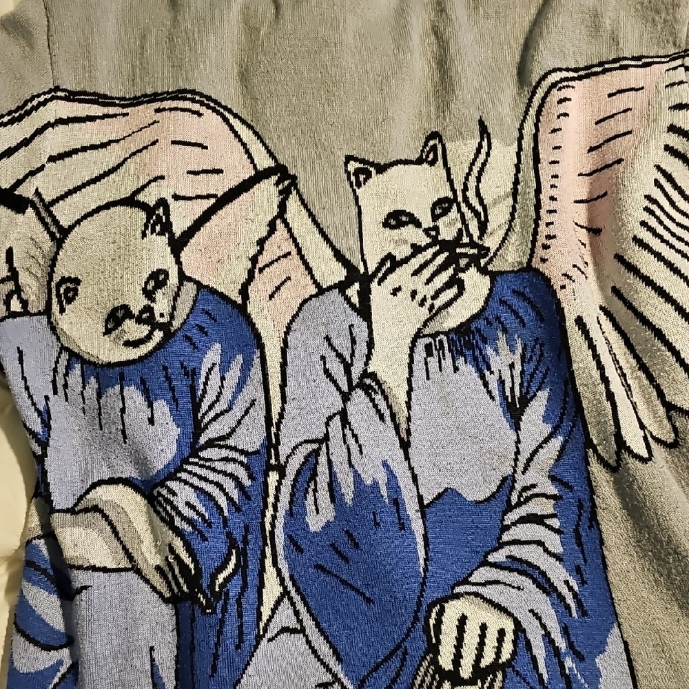 RIPNDIP Heaven And Hell Knit Sweater (Light Blue)